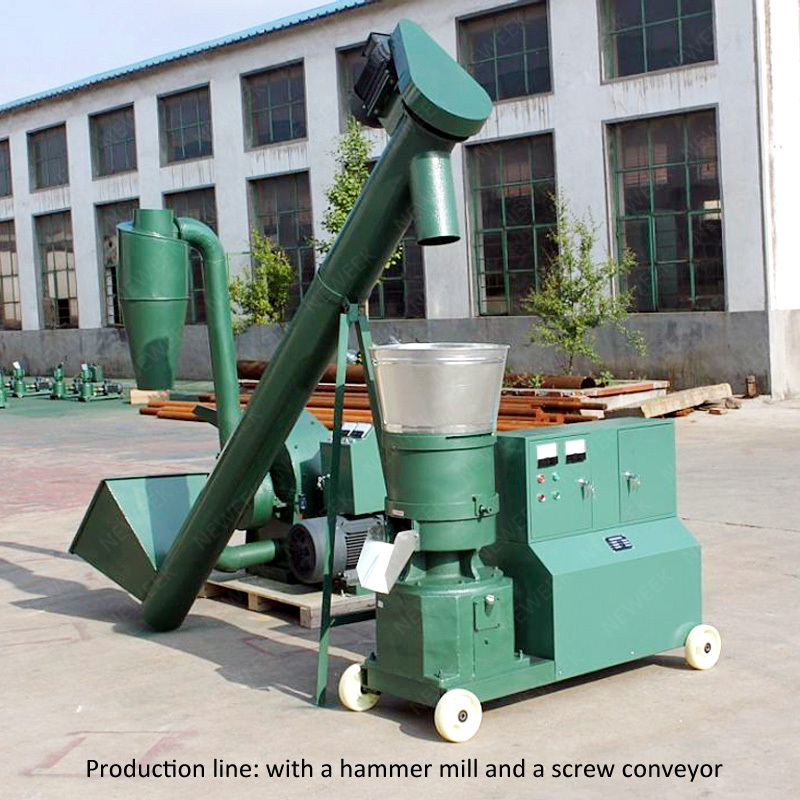 NEWEEK agricultural poultry forage granulator wheat bran wood sawdust pellet machine