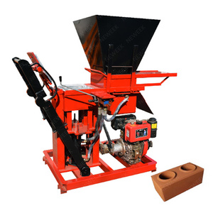 NEWEEK 2-25 model south africa diesel interlocking soil brick manual clay brick making machine