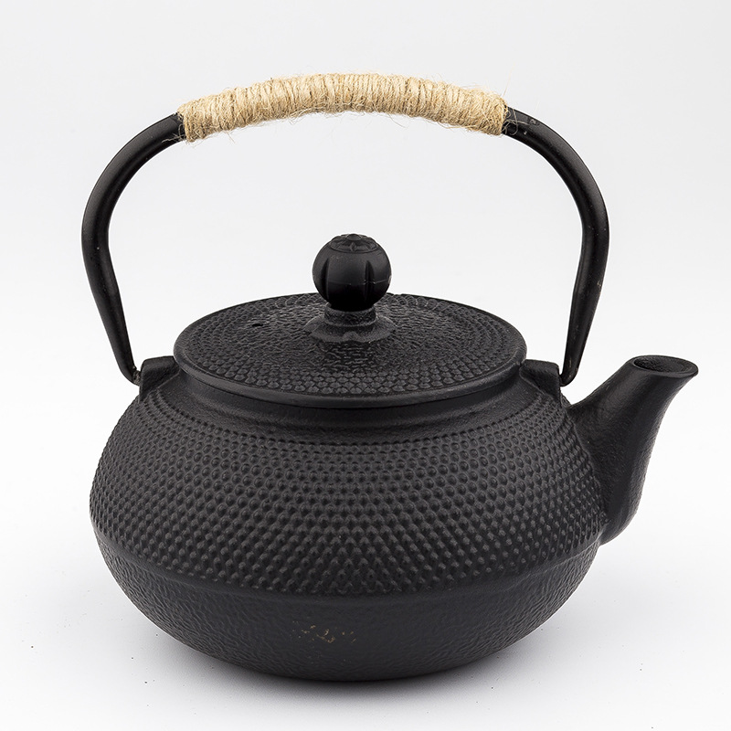 Personalized Black Teaware Chinese Enamel Tea Sets Tea Kettle Cast Iron Teapot