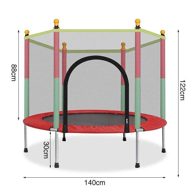 Garden Pink Home Small Round Underground Baby Indoor Mini Trampoline Fitness Kids Jumping Mat For Jumping With Handle