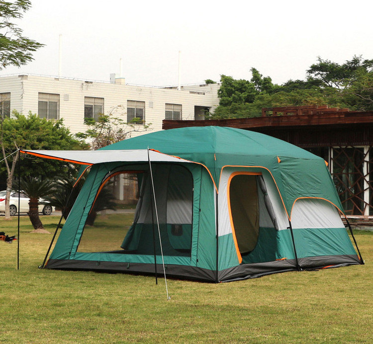 Tenda Gunung Carpa 2 Personas Man Big Roof Top Kitchen Canvas Swag Portable Beach Hemp Bivy 10 Person Camping  Tent