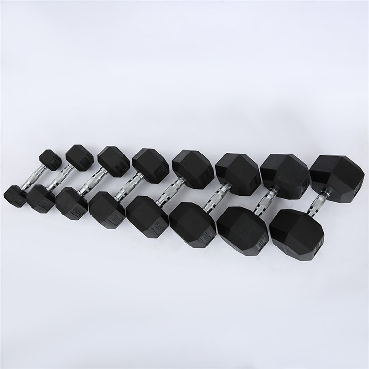 10kg Black Rubber 10 Lbs Dumbbell 7.5 Kg Hex Dumbbells Lbs Tree Gym 10 Pairs Dumbbell Rack