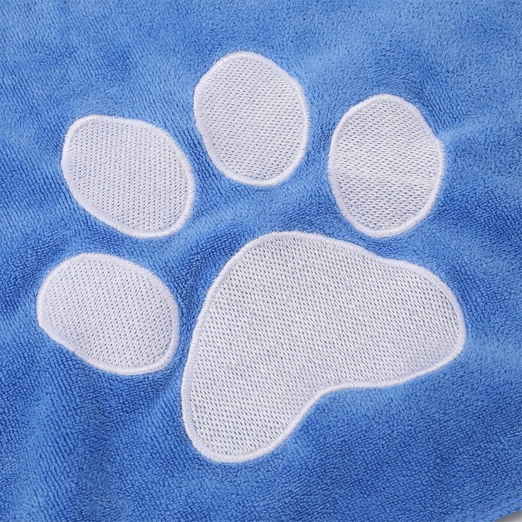 100% Polyester Dog Towel Soft Washable Quick Dry Absorbent Custom Microfiber Pet Towel