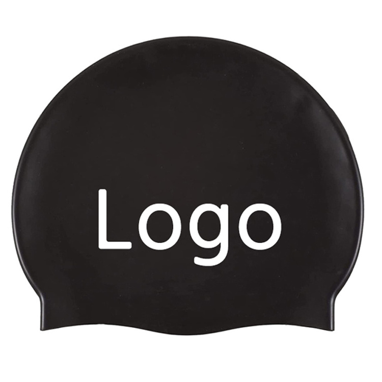 High Quality Custom Logo Durable Silicone Latex Water Swimming Hat Waterproof Swimming Cap