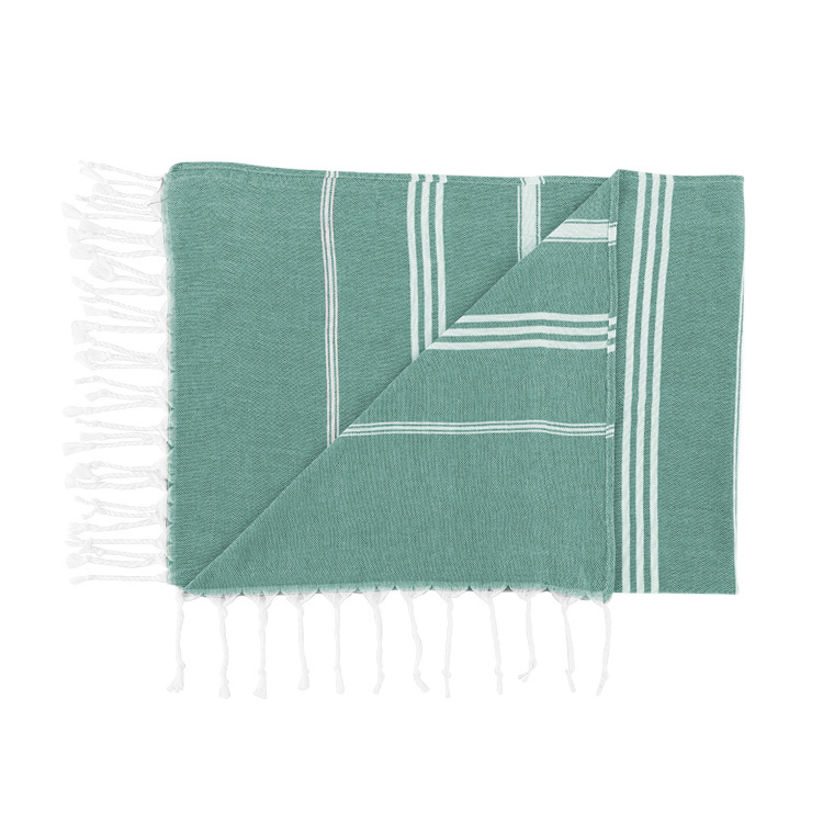 Luxury Modern Style Custom Sand Free Cotton Fouta Turkish Beach Towel with Logo