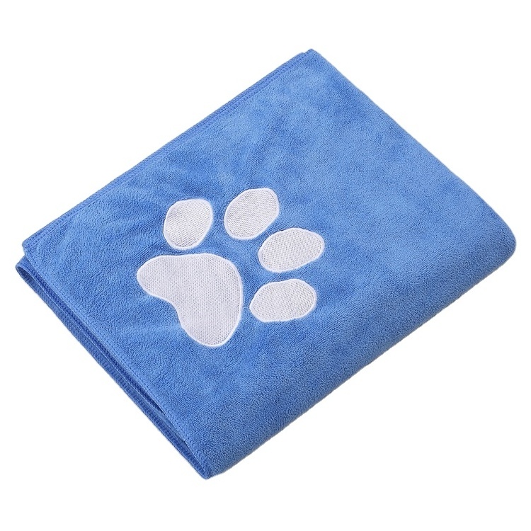 100% Polyester Dog Towel Soft Washable Quick Dry Absorbent Custom Microfiber Pet Towel