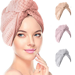 Hot Selling Absorbent Super Soft Woman Hair Towel Drying Salon Hair Wrap Turban Towels