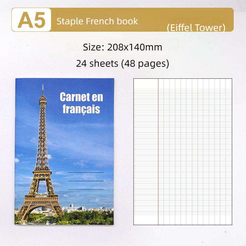 Factory Customizable French Line Exercise Notebook For School Student French  Notebook