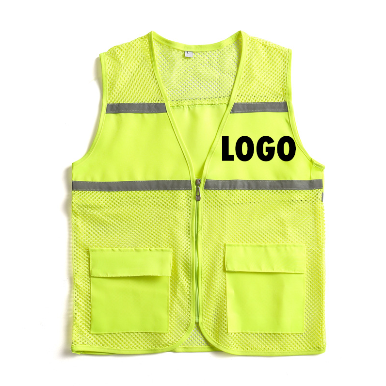 2024 Custom Logo Safety Vest Pink And Yellow Women's Sports Vest Reflective Vest For Women