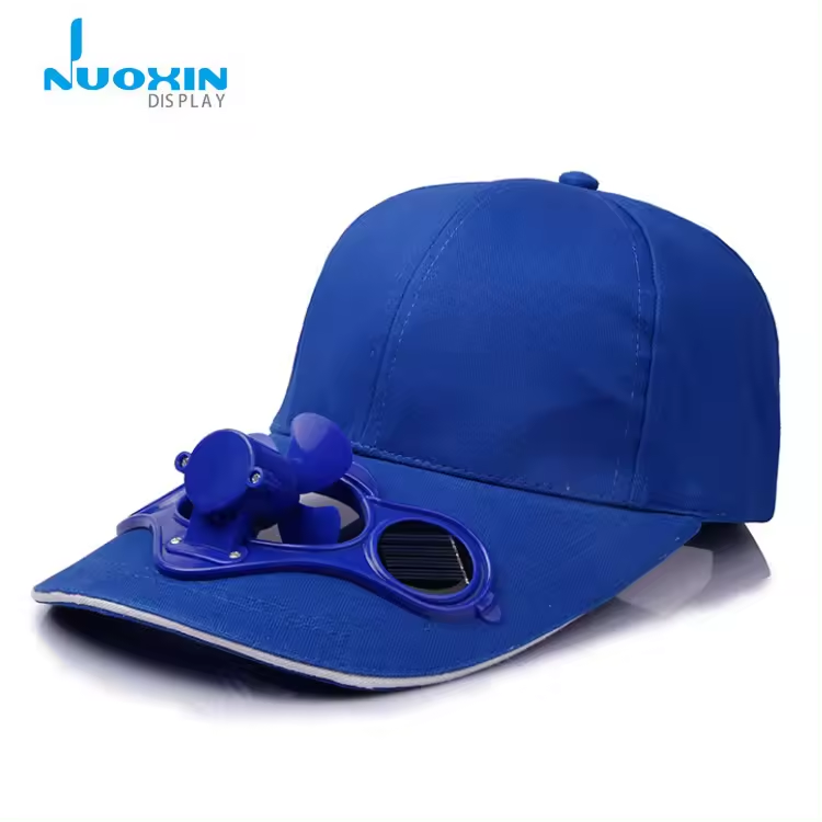 Wholesale Custom Logo  Baseball Cap Solar Powered Fan Hat Sun Visor Hat With  Mulit Color