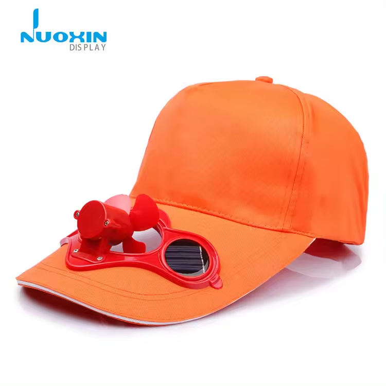 Wholesale Custom Logo  Baseball Cap Solar Powered Fan Hat Sun Visor Hat With  Mulit Color