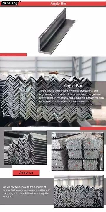 NANXIANG STEEL angle iron specifications price per kg iron angle bar q235 angle steel in india