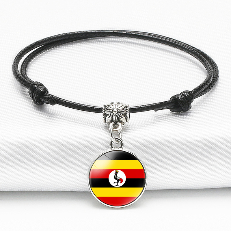 Nx Wholesale African Country Flag Beaded Bracelet Unisex Hand with Custom Bracelets Logo Country Flags National Flag Bracelet