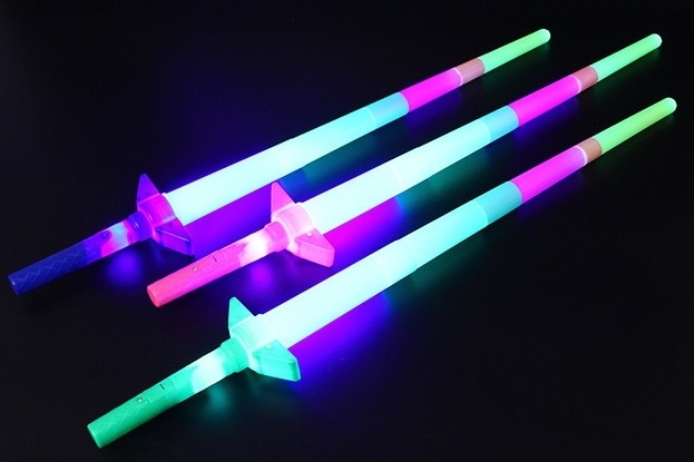 Large Retractable Glow Up Sticks Bulk Party Supplies Luminous Toy Four-section Led Flash Stick Push Small Gift