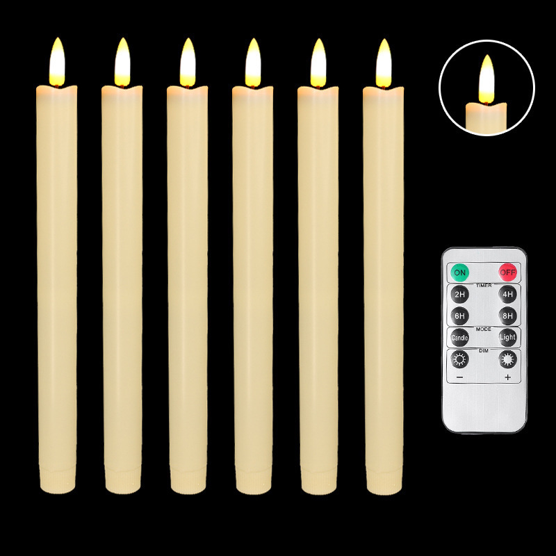 Factory Led Taper Candle Battery Operated Led Long Pillar Dinner Candle Led Taper Candle Stick With Remote