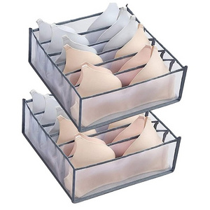 Nylon Clothes Drawer Storage Bag Divider Closet Organizer Foldable Mesh Underwear Bra Socks Storage Boxes