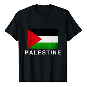 Nuoxin Wholesale Customized Cheaper Free Palestine Flag T-Shirt Printing 100 Cotton High Quality Men's T Shirts