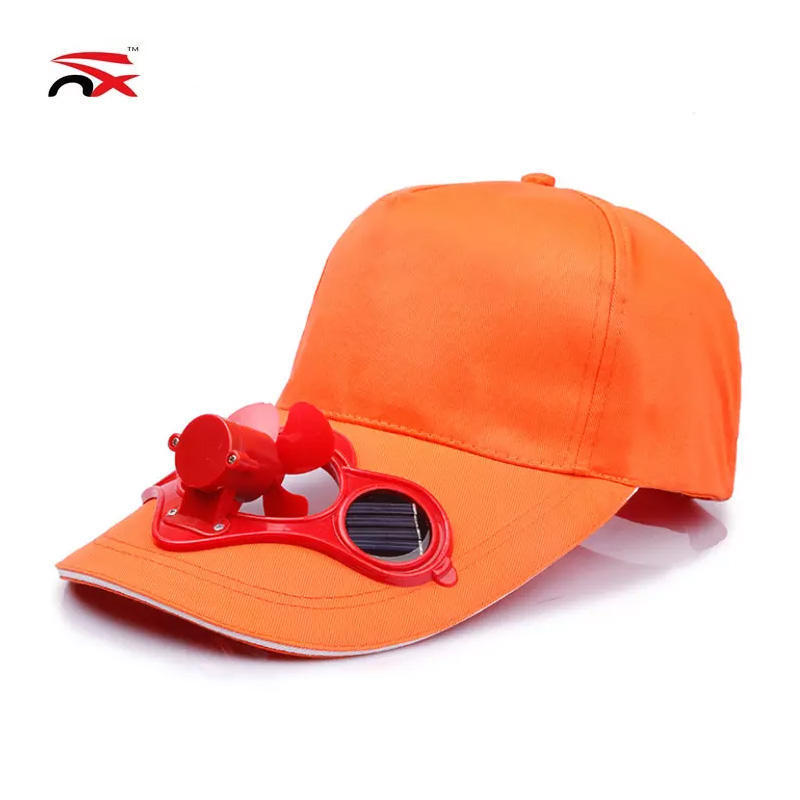 Nuoxin New Style China Outdoor Summer Man Fishing Cooling White Sun Cap Solar Power Hat with Solar Fan