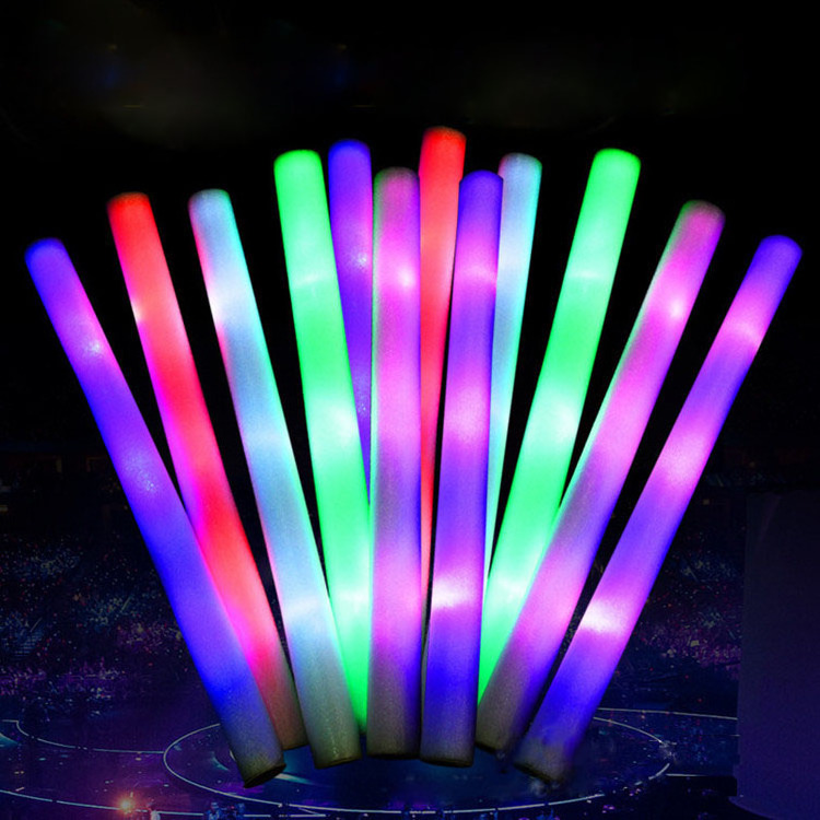 Custom Colorful 3 Models Change Flashing Foam Led Glowing Sticks Cheer Props Concert Light Sticks For Party Accessories