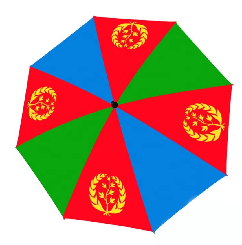 2021 Hot Sell High Quality Custom Fast Delivery  Eritrea Flag Umbrella For Promotion