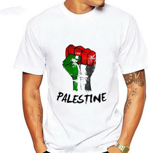 Promotion 100% Cotton Fabric Palestine Flag T Shirt Custom Logo Products Shirt For Men And Women