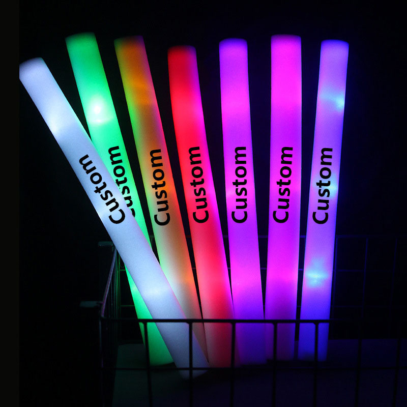 Custom Colorful 3 Models Change Flashing Foam Led Glowing Sticks Cheer Props Concert Light Sticks For Party Accessories