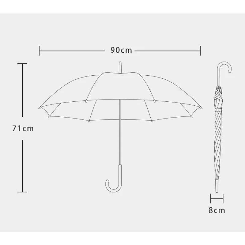 Custom Color Wedding Windproof Women Men Children Clear Dome Japanese Kids Sun Rain Transparent Umbrella for Children