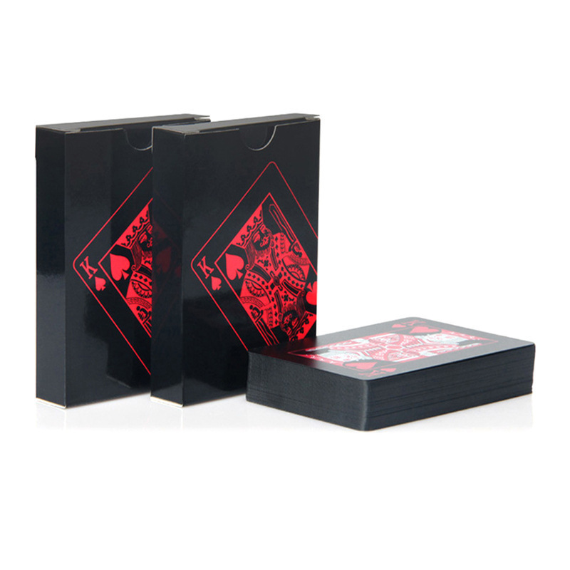 Promotional Custom LOGO Professional Poker Game Set Black Novelty Playing Cards