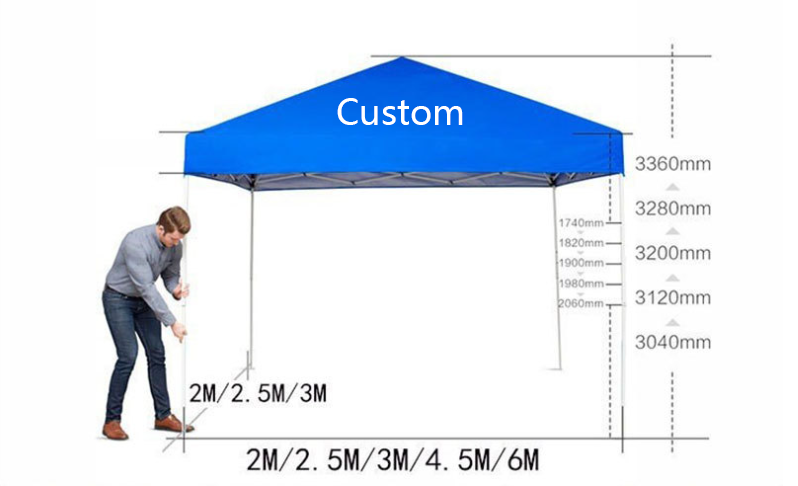 Outdoor Custom Easy Folding Pop Up Heavy Duty Instant Aluminum Shelter Red Trade Show Canopy Tent 10*10 With Sidewalls