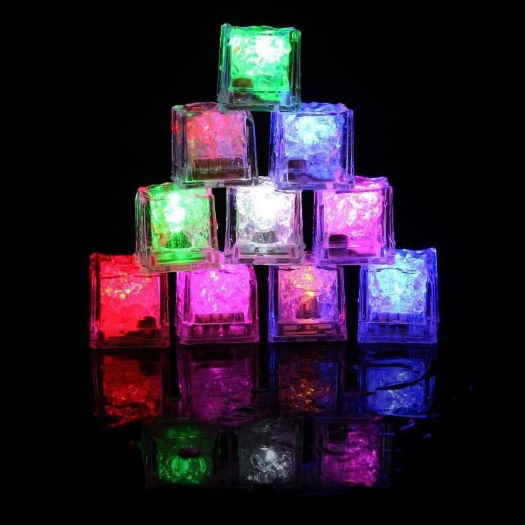 Flashing Glow in The Dark Light Up Ice Cubes Led Flashing Led Party Ice Buckets for Club Bar Party