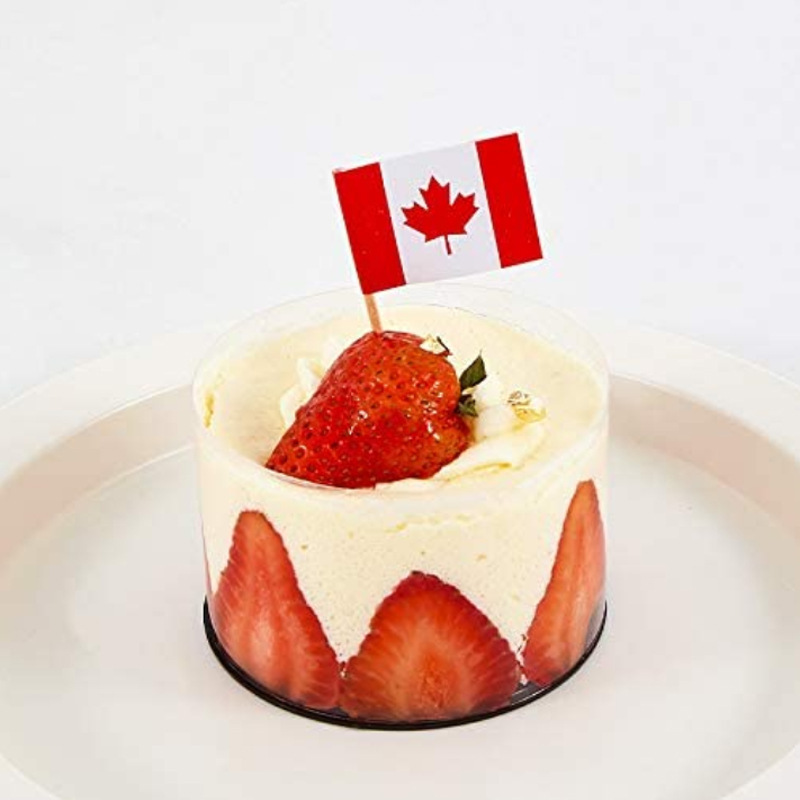 Personalised Food Mini Small Cupcake Topper Promotional Flags All Countries Canadian Toothpicks Flag