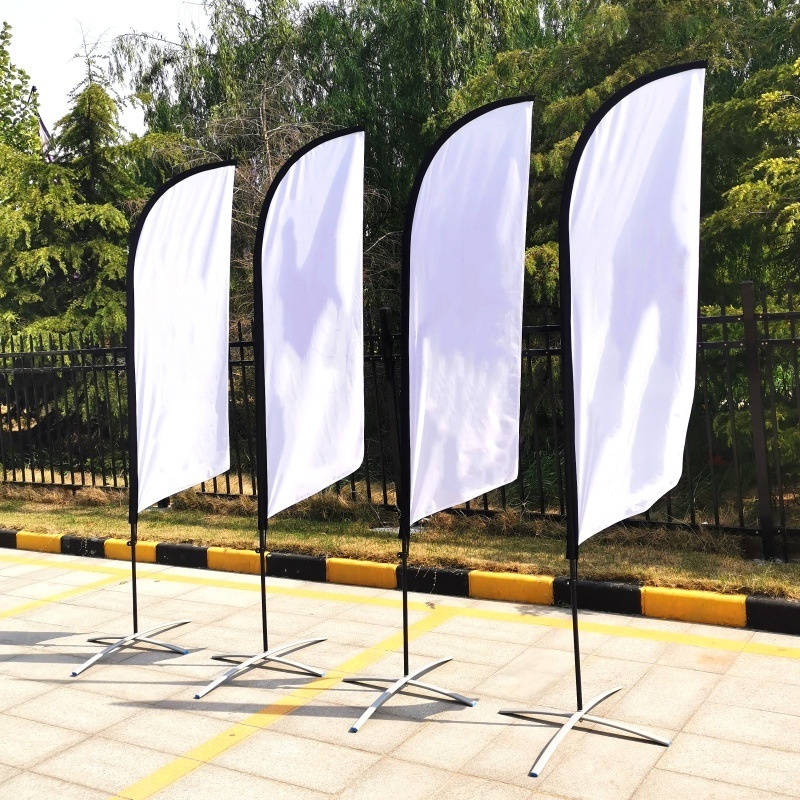 Nuoxin flying rectangle shape beach flag vierge chair personalized blank feather flag printing heavy duty teardrop banner