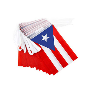 Red white blue stripe Puerto Rico country buting flags