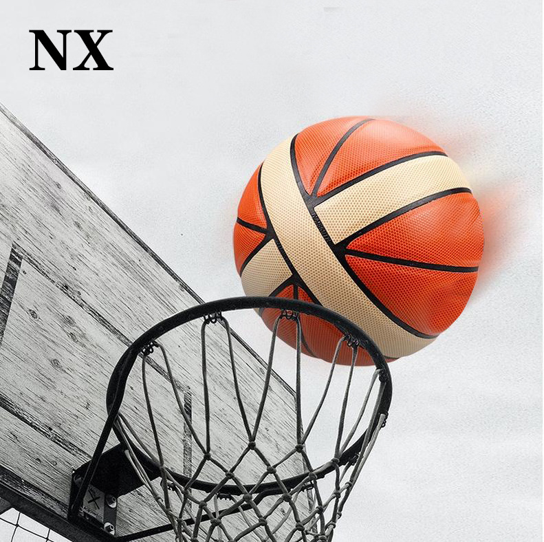 Professional Custom Your Own Basketball Promotion Bulk Construction Streetball Size 7 Rubber Basketball For School Training