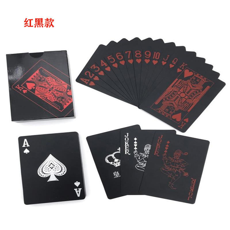 Promotional Custom LOGO Professional Poker Game Set Black Novelty Playing Cards