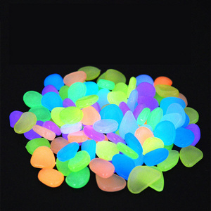 Popular Multi Color Luminous Stones Glow In The Dark Yard Fluorescent Stones Garden Aquarium Decoration For Garden Walkway