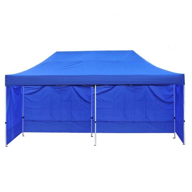 Outdoor Heavy Duty White Blue 3x6m Trade Show Events Wedding Steel Folding Tent 10x20 ft Easy Pop Up Gazebo Canopy Tent