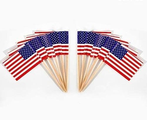 High quality Cheap Mini l Paper Wooden Custom National Country World Food Toothpick Flag