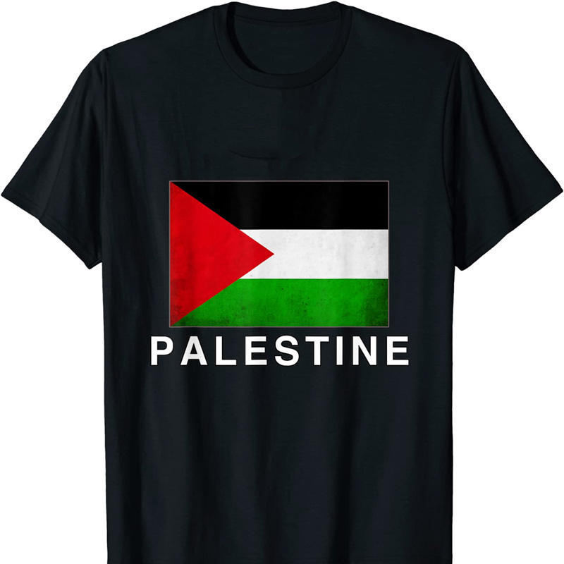 Promotion 100% Cotton Fabric Palestine Flag T Shirt Custom Logo Products Shirt For Men And Women