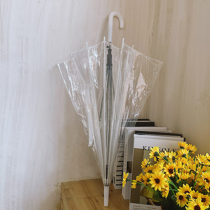 Customized Umbrella Advertising Long Handled Umbrella Transparent for Women Student Children Customized Logo Modern 1pcs/opp Bag