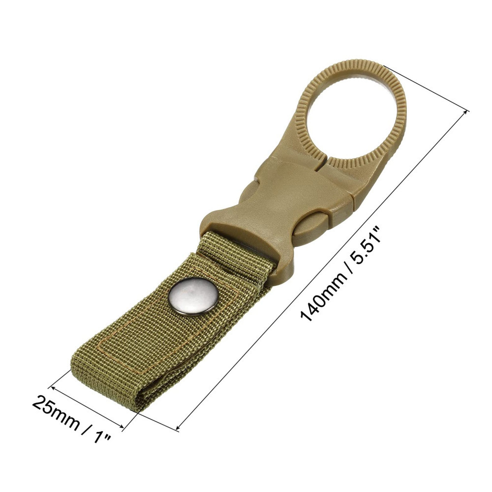 Outdoor Portable Belt Backpack Nylon Water Bottle Holder Clip Hanging Buckle Hook for Camping Traveling