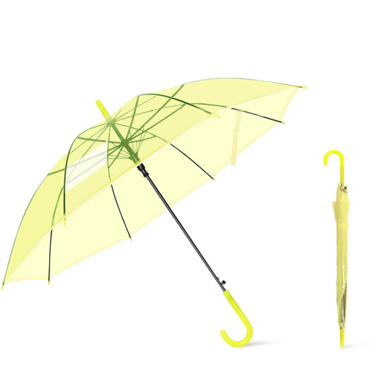 Factory Direct Sales Transparent Clear Automatic Open Straight Folding Sun Rain Umbrella For Promotional