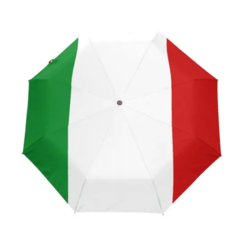 Factory Direct Sales Windproof National Flag Folding Automatic Umbrella With Logo Printing