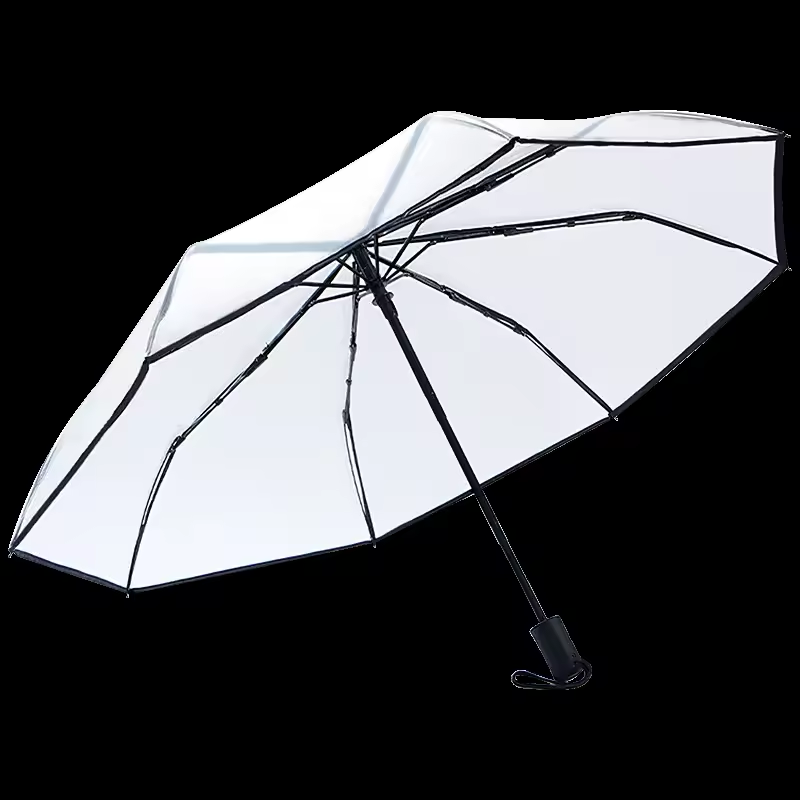 2024 Nuoxin Cheap 21inch 8 Bone Clear Transparent Outdoor Umbrella Automatic Transparent Umbrella  for Promotion Gift