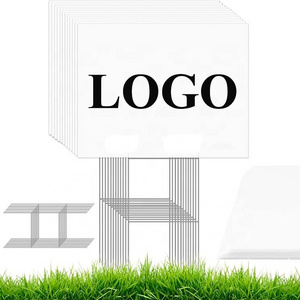 Supply Custom Waterproof Double Sided Corrugated Plastic Real Estate Yard Lawn Sign 18x24 inch Kit for Outdoor