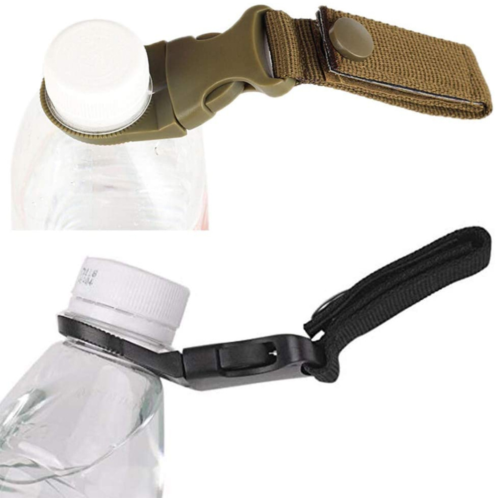 Outdoor Portable Belt Backpack Nylon Water Bottle Holder Clip Hanging Buckle Hook for Camping Traveling