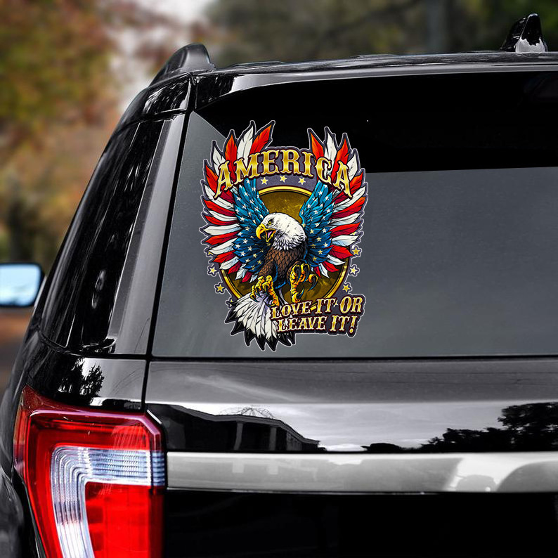 American Style Condor Flag Car PET Reflective Sticker Windshield Motorcycle Helmet Strong Adhesive Scratch Decal