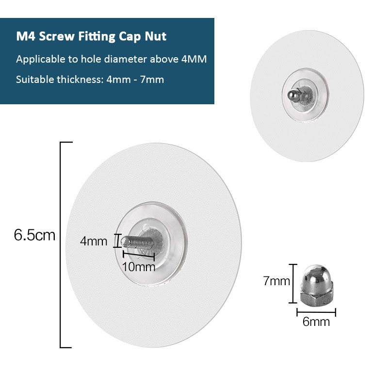 Wholesale Round Transparent No Punching M5M6 Sucker Strong Wall Adhesive Hook With Multiple Combinations