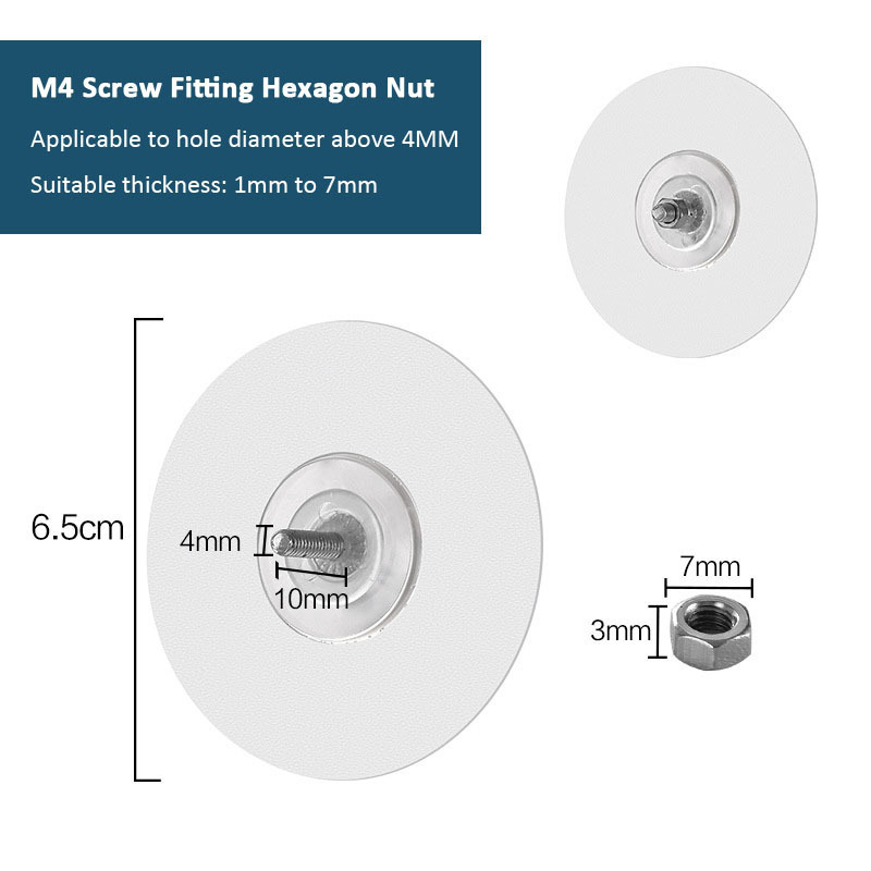 Wholesale Round Transparent No Punching M5M6 Sucker Strong Wall Adhesive Hook With Multiple Combinations