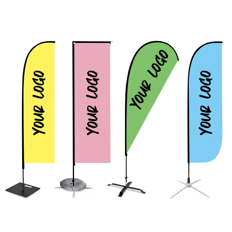 Wholesale Promotional Banners Beach Flag Feather Flags Teardrop Banner Stand